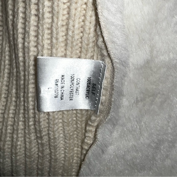 Anthropologie Hazel - Faux Sherling open cardigan in cream and ivory - Picture 4 of 5